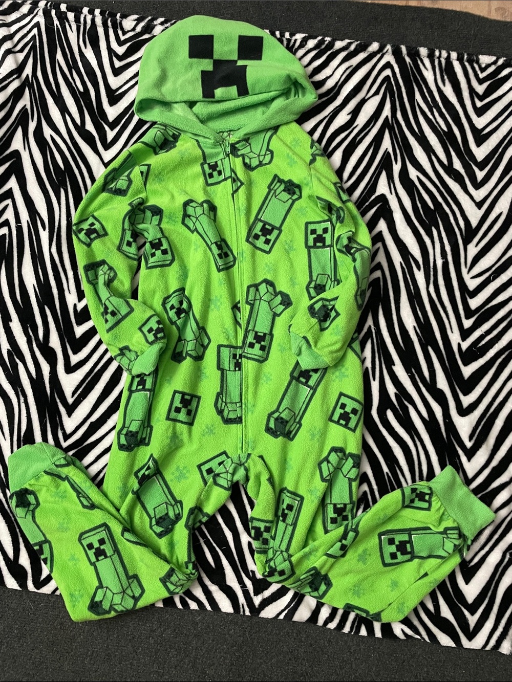 Boys Creeper Fleece One-Piece Hooded Pajamas